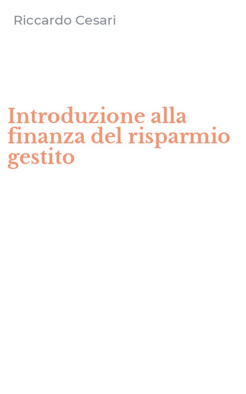 Introduzione alla finanza del risparmio gestito