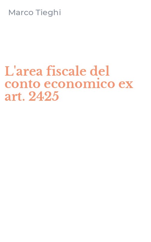 L'area fiscale del conto economico ex art. 2425