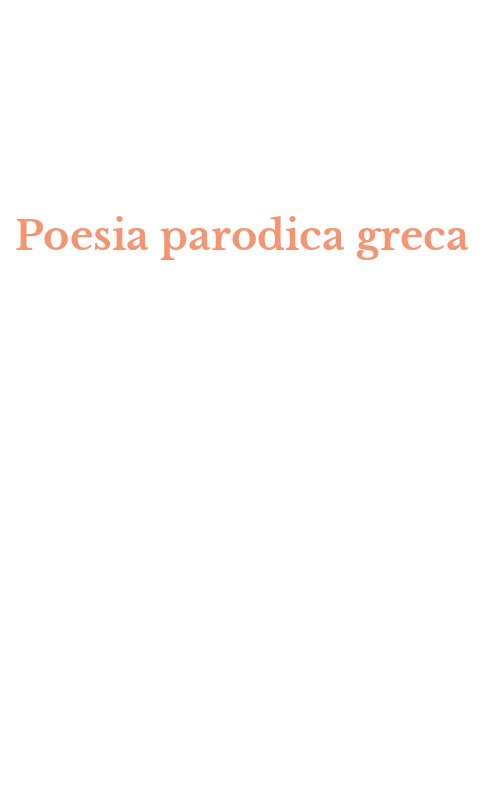 Poesia parodica greca