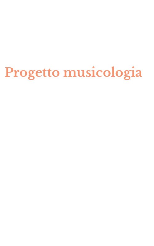 Progetto musicologia