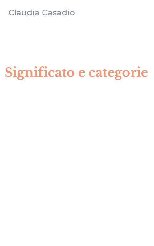 Significato e categorie