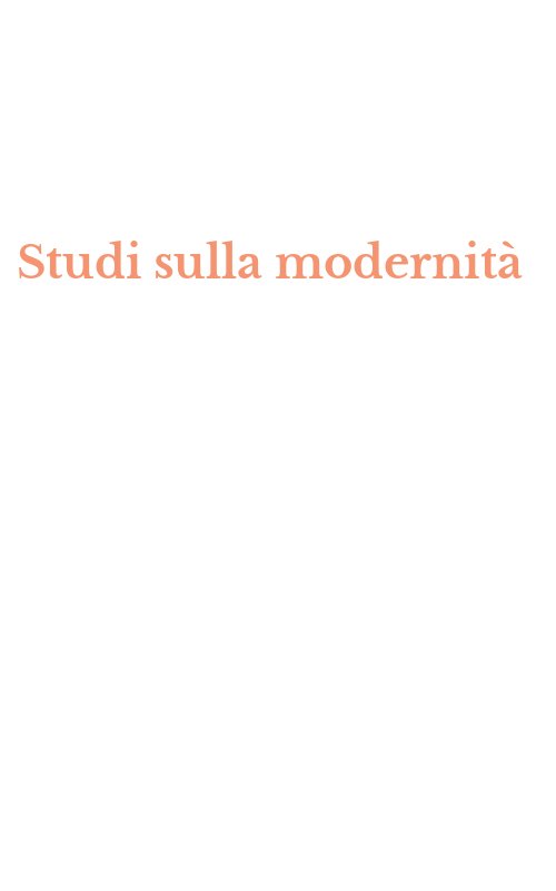 Studi sulla modernità