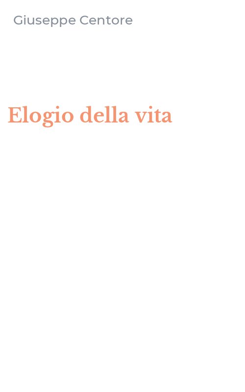 Elogio della vita