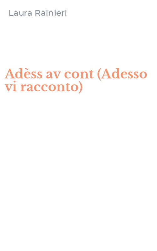 Adèss av cont (Adesso vi racconto)
