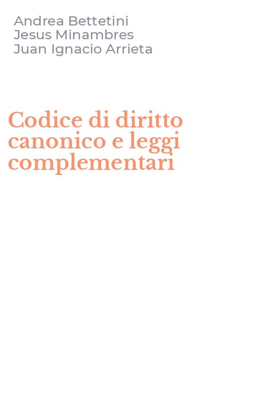 Codice di diritto canonico e leggi complementari