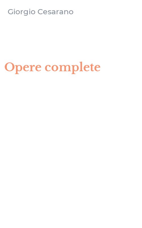 Opere complete