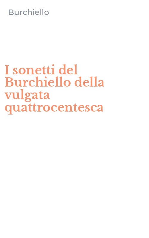 I sonetti del Burchiello della vulgata quattrocentesca
