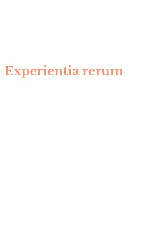 Experientia rerum