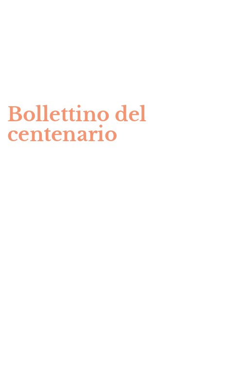 Bollettino del centenario