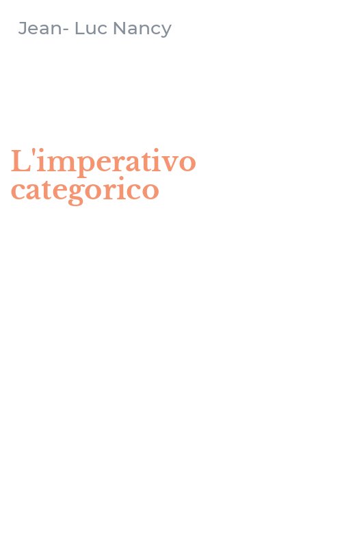L'imperativo categorico