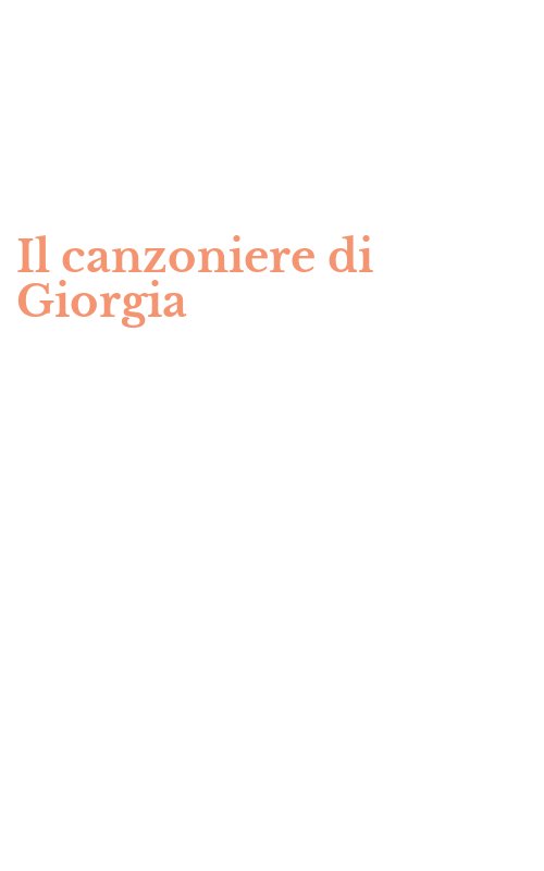 Il canzoniere di Giorgia