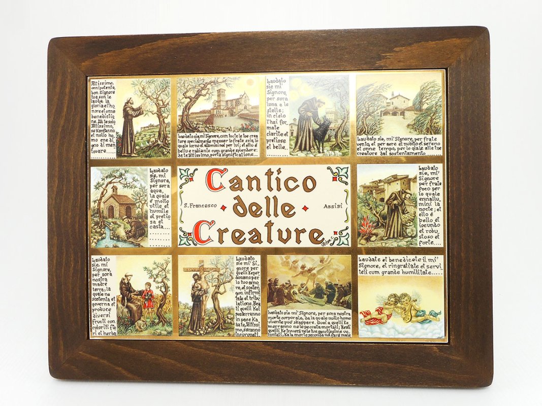 FORMELLA CERAMICA CANTICO DELLE CREATURE