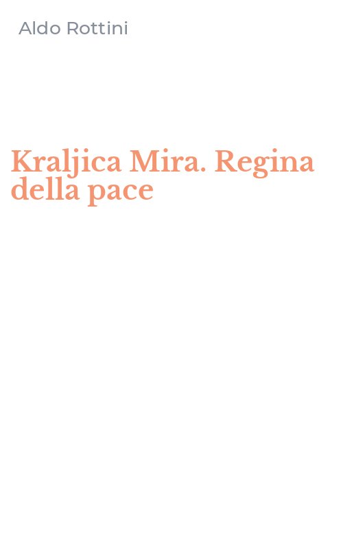 Kraljica Mira. Regina della pace