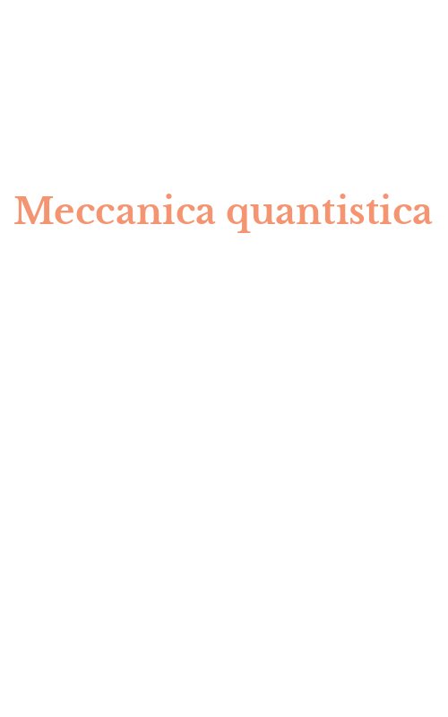 Meccanica quantistica
