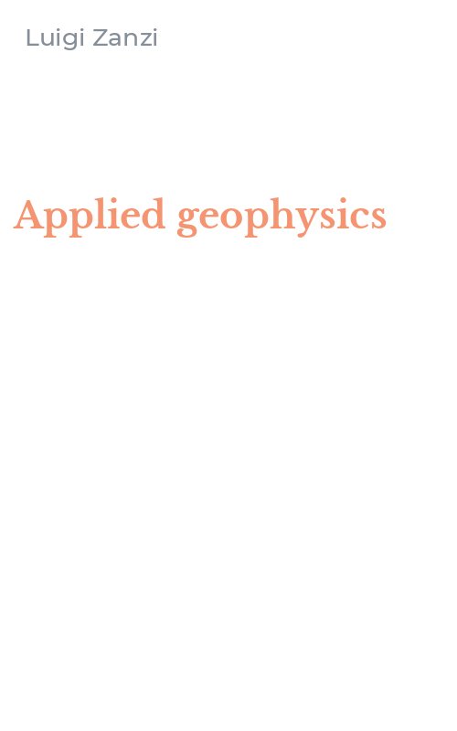 Applied geophysics