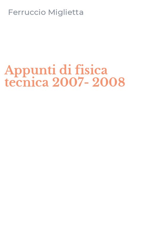 Appunti di fisica tecnica 2007-2008