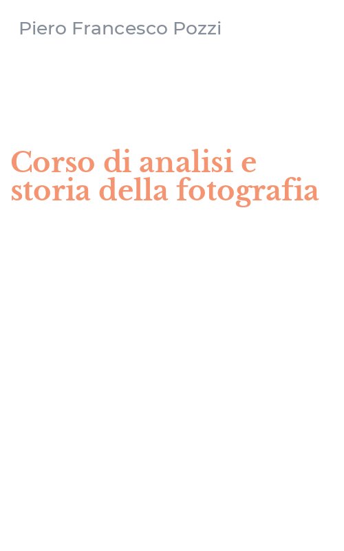 Corso di analisi e storia della fotografia
