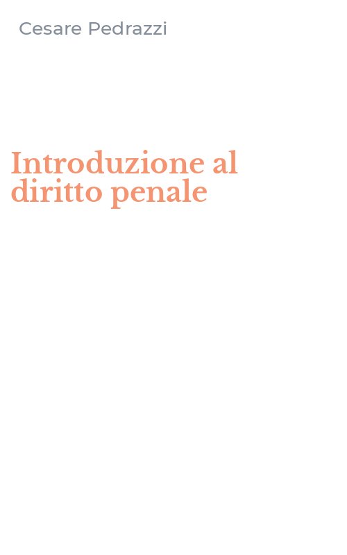Introduzione al diritto penale