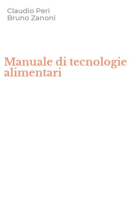 Manuale di tecnologie alimentari