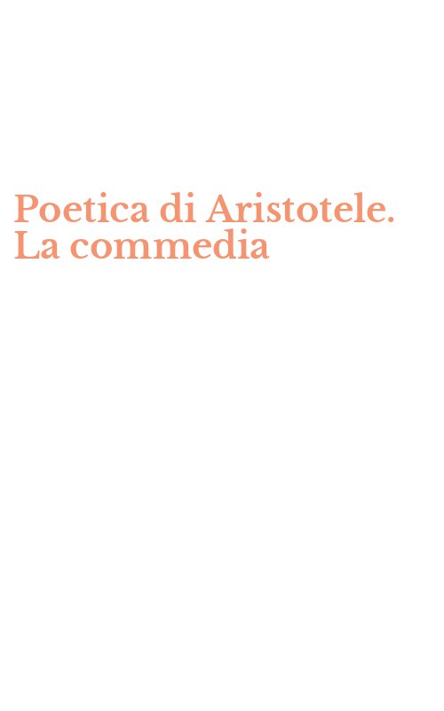 Poetica di Aristotele. La commedia