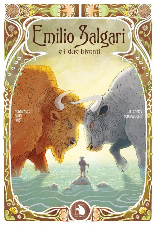 Emilio Salgari e i due bisonti