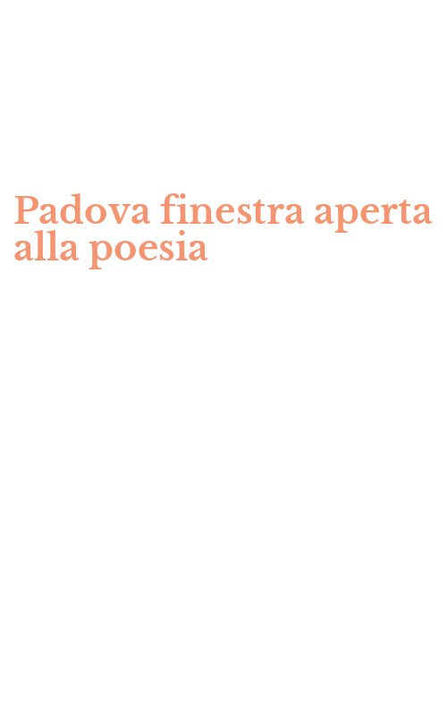 Padova finestra aperta alla poesia