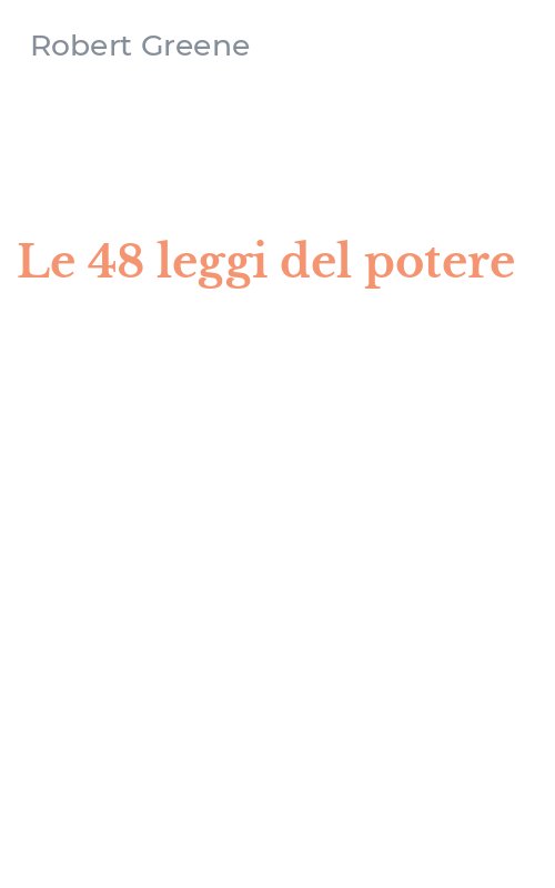 Le 48 leggi del potere