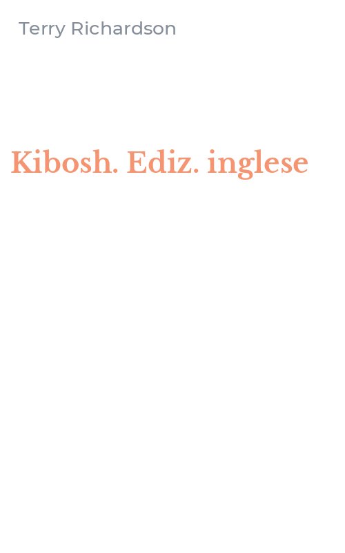 Kibosh. Ediz. inglese