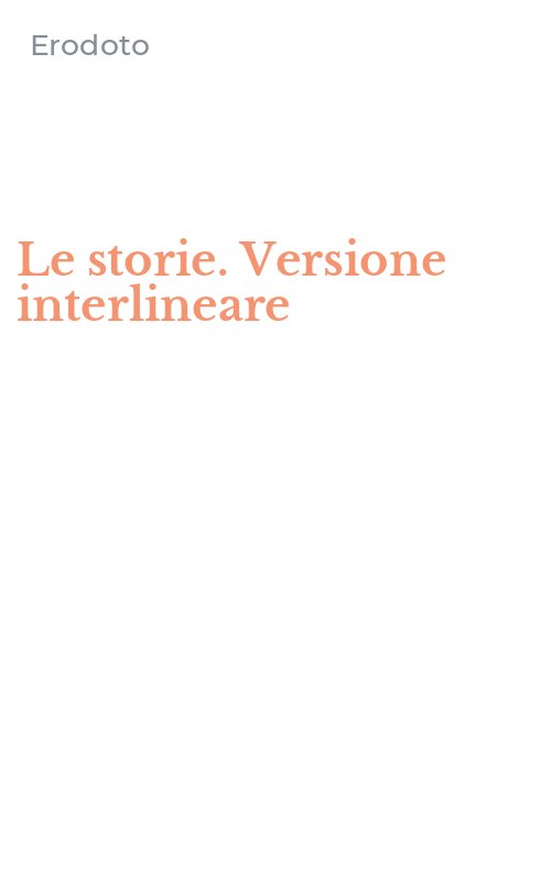 Le storie. Versione interlineare