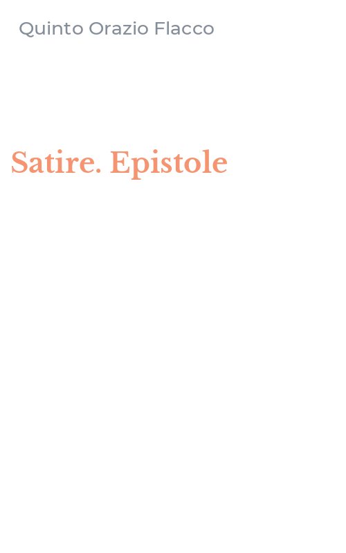 Satire. Epistole