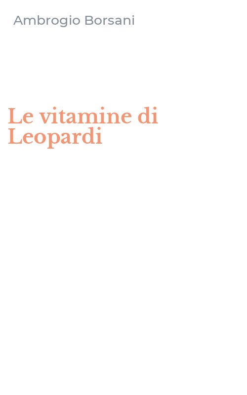 Le vitamine di Leopardi