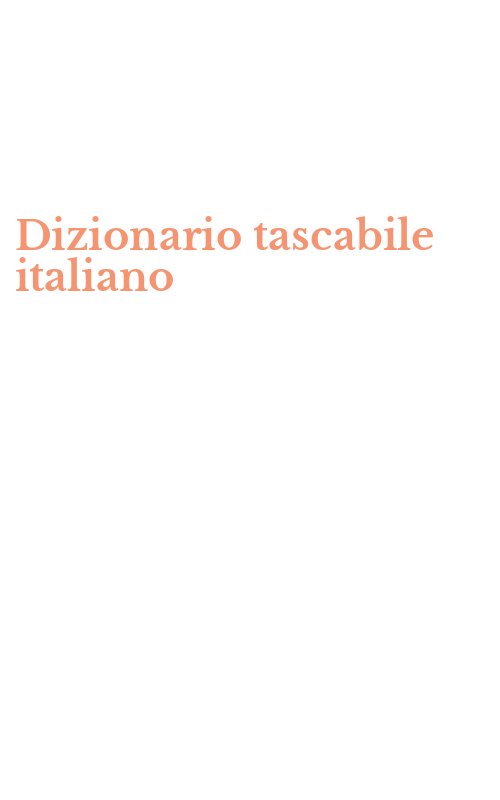 Dizionario tascabile italiano