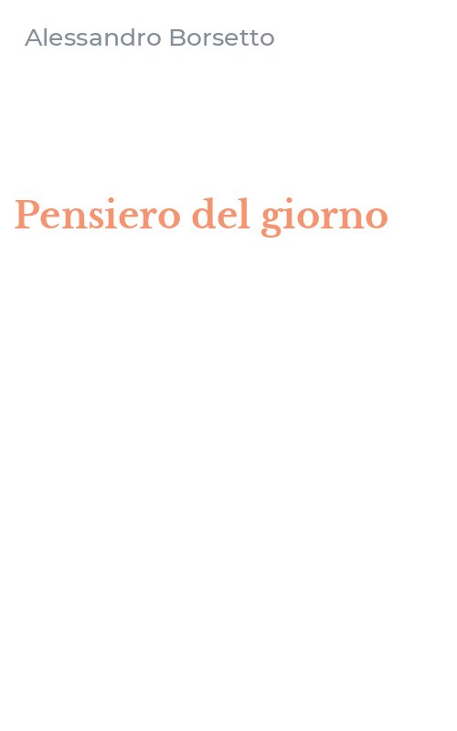 Pensiero del giorno