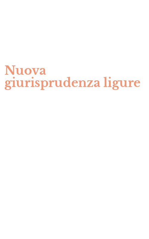 Nuova giurisprudenza ligure