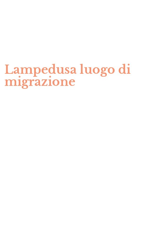 Lampedusa luogo di migrazione