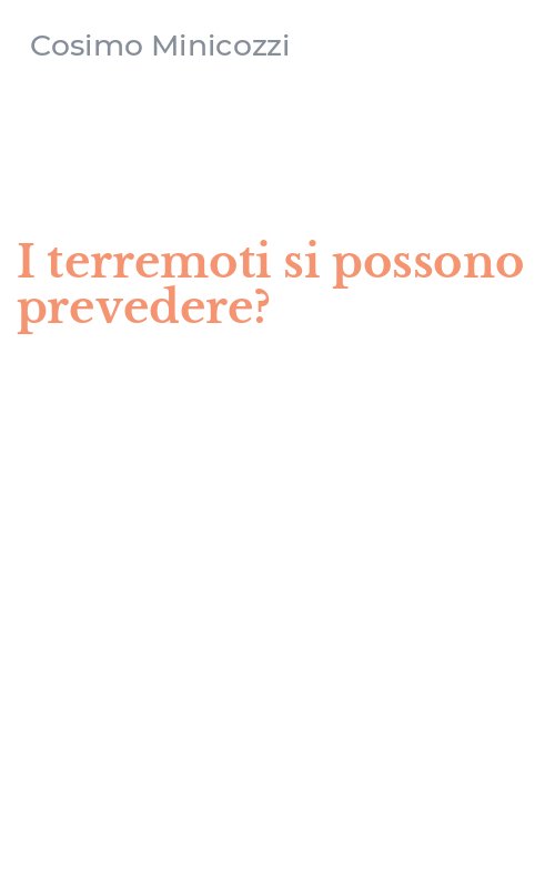 I terremoti si possono prevedere?