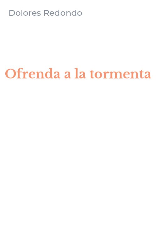 Ofrenda a la tormenta