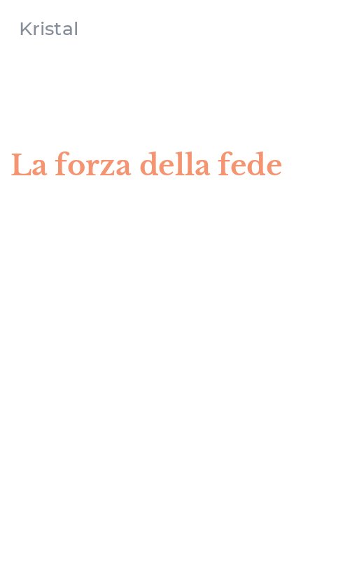 La forza della fede