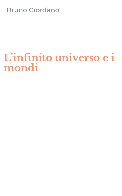 L'infinito universo e i mondi