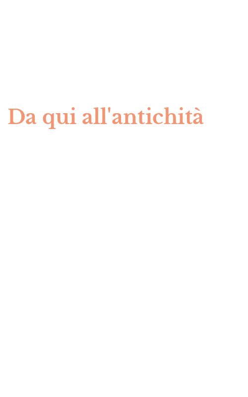 Da qui all'antichità