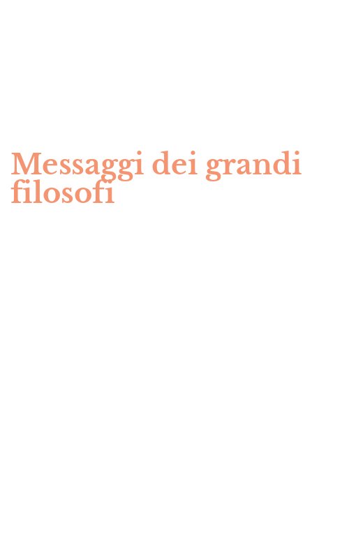 Messaggi dei grandi filosofi