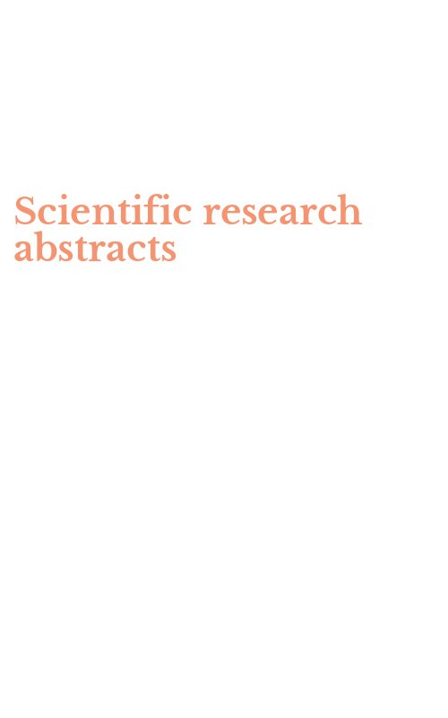 Scientific research abstracts