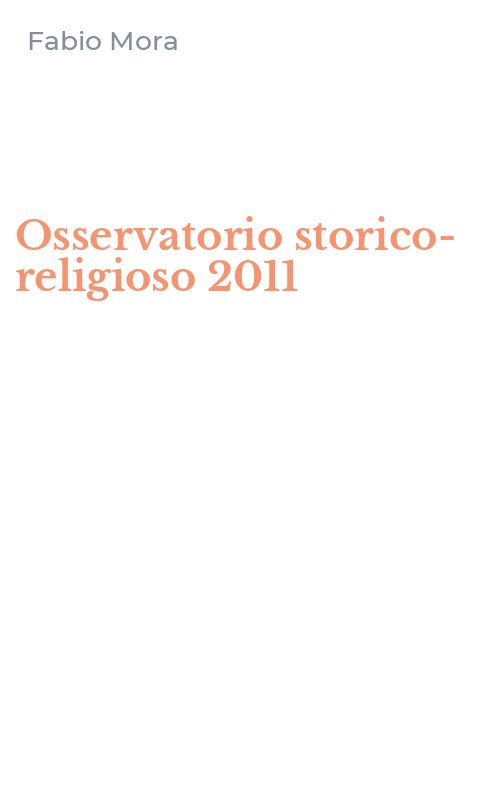 Osservatorio storico-religioso 2011