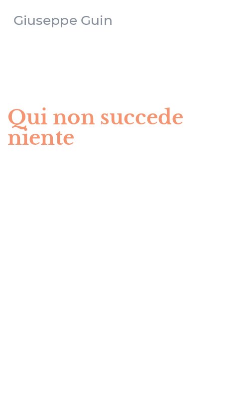 Qui non succede niente
