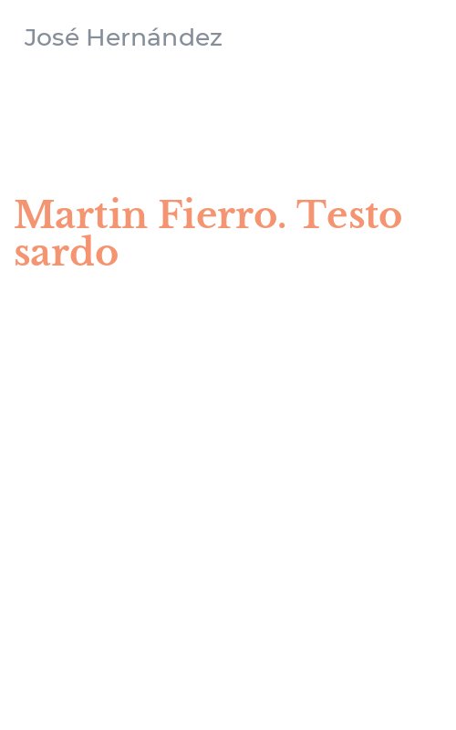 Martin Fierro. Testo sardo