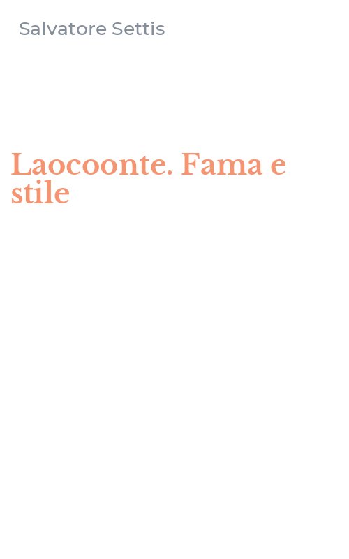 Laocoonte. Fama e stile