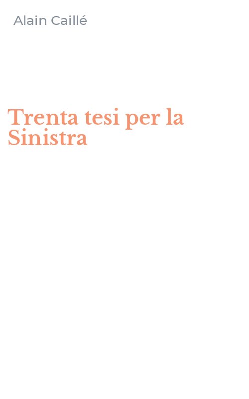 Trenta tesi per la Sinistra