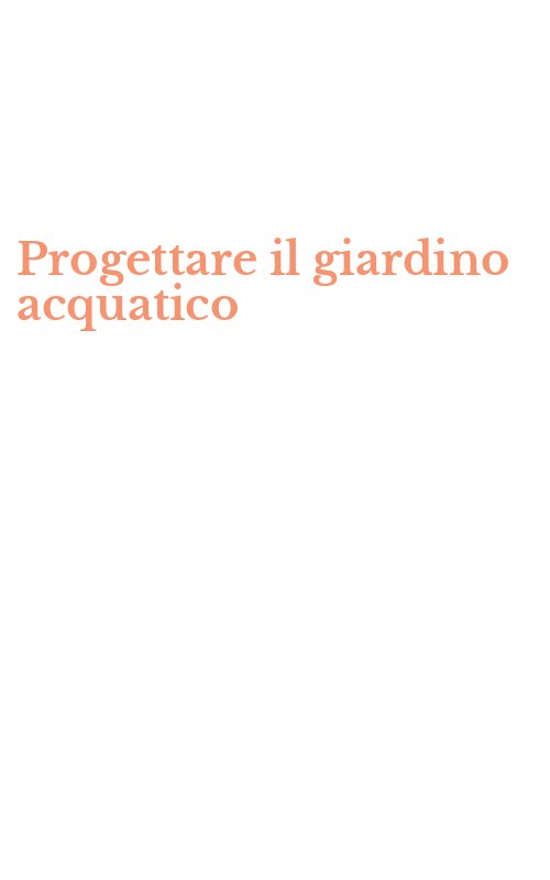 Progettare il giardino acquatico