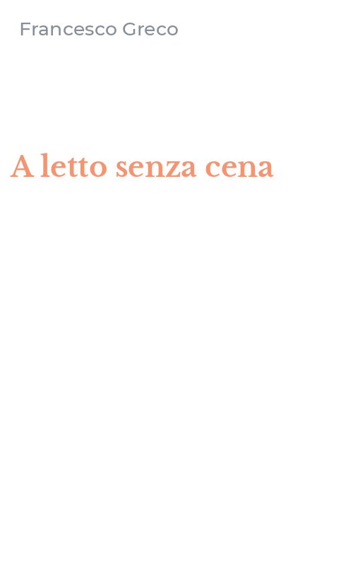 A letto senza cena