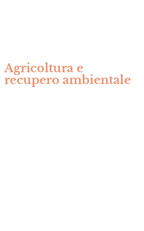 Agricoltura e recupero ambientale
